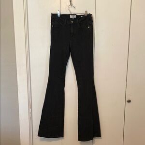 Frame Denim Classic Black Wide Leg Jeans